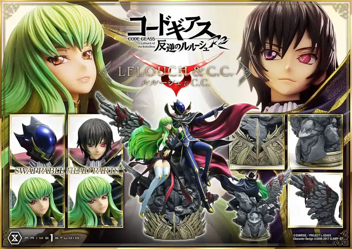 Prime 1 Studio Code Geass C.C. & Lelouch Lamperouge 1/6 Concept Masterline Statue- Japan Figure Store - #1 Bring To You The Best Japanese Goods