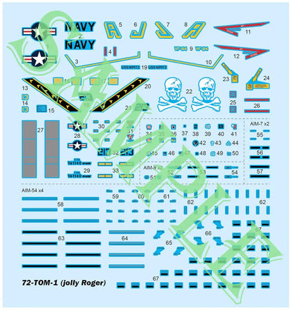 DOYUSHA 1/72 Us Navy F-14A Tomcat Vf-84 Jolly Rogers Plastic Model- Japan Figure Store - #1 Bring To You The Best Japanese Goods