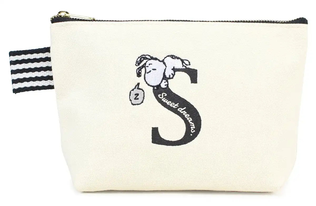 SHOBIDO Snoopy Initial Pouch S- Japan Figure Store - #1 Bring To You The Best Japanese Goods