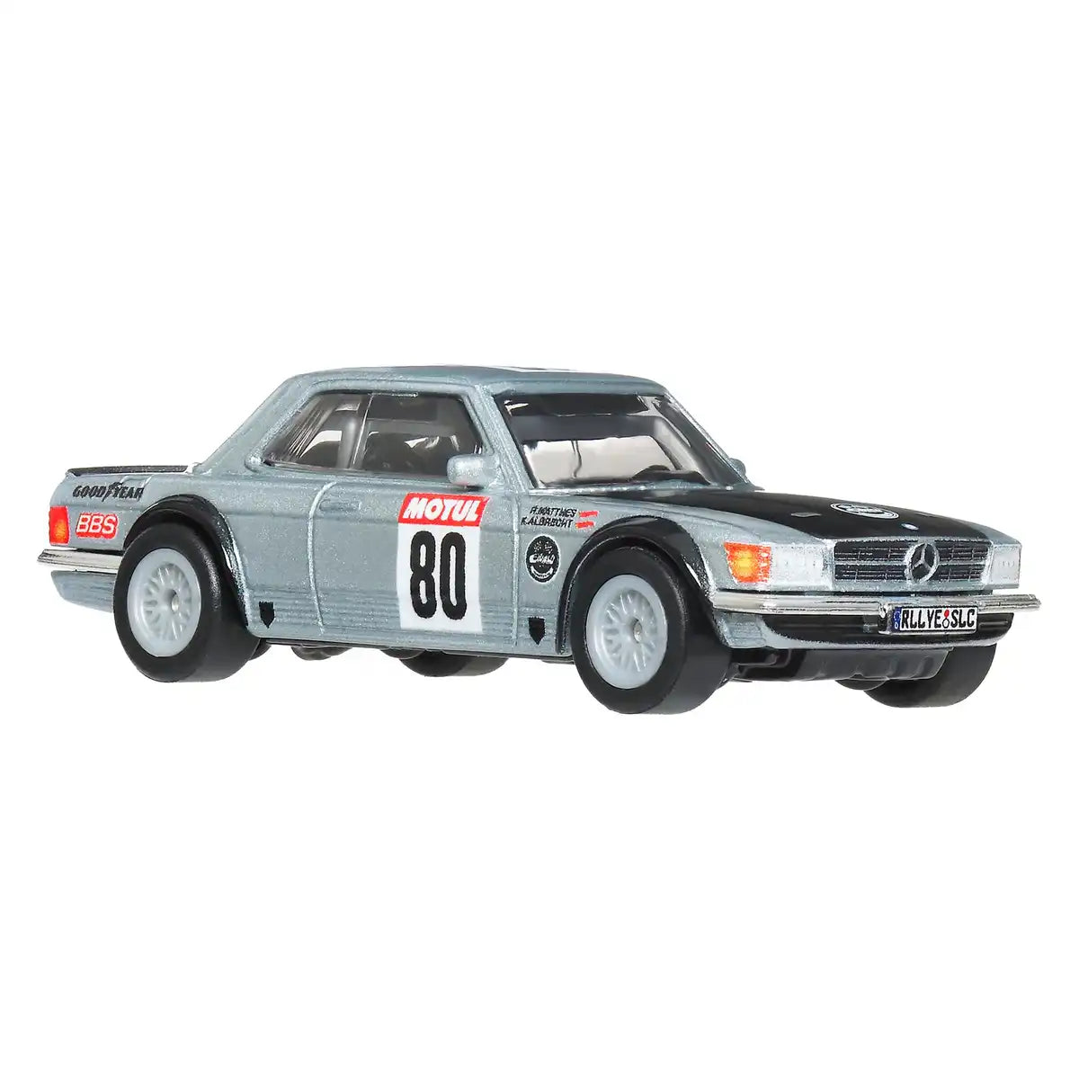 Mattel Hot Wheels Boulevard 80s Mercedes-Benz 500 SLC Rally Toy Silver