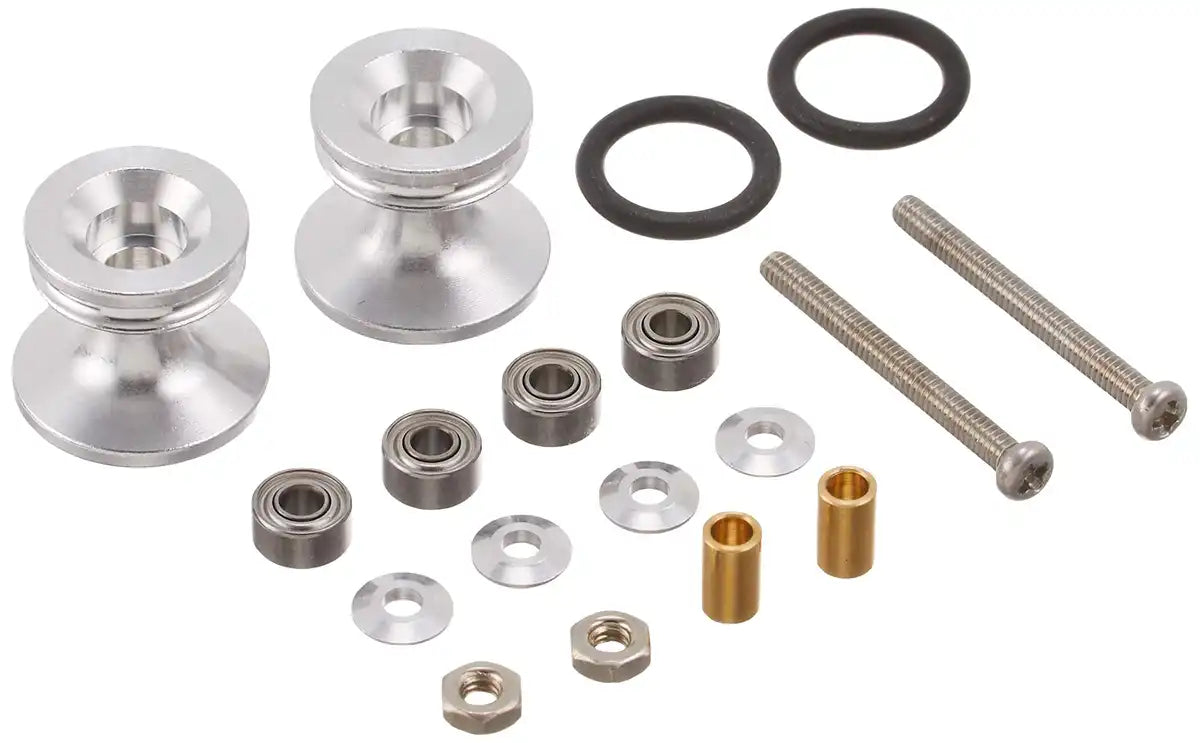 TAMIYA 15418 Mini 4Wd Double Aluminum Rollers With Rubber Rings 13-12Mm- Japan Figure Store - #1 Bring To You The Best Japanese Goods