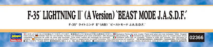 HASEGAWA 1/72 F-35A Lightning Ii A Version `Beast Mode Jasdf Plastic Model- Japan Figure Store - #1 Bring To You The Best Japanese Goods