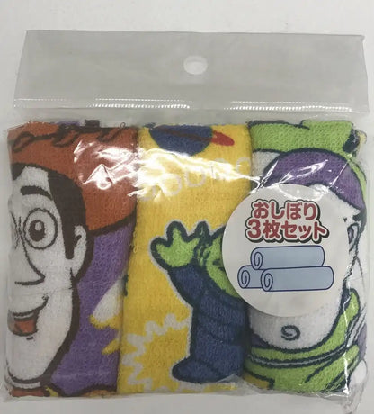 Skater Disney Toy Story Dots and Stripes Hand Towel 3-Pack- Japan Figure Store - #1 Bring To You The Best Japanese Goods