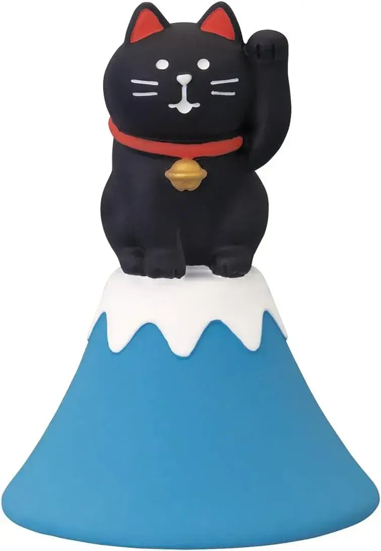 Decole Cat Friendly Octopus Figurine - Black Cat W5 D4.6 H6.8 - 4527749296021