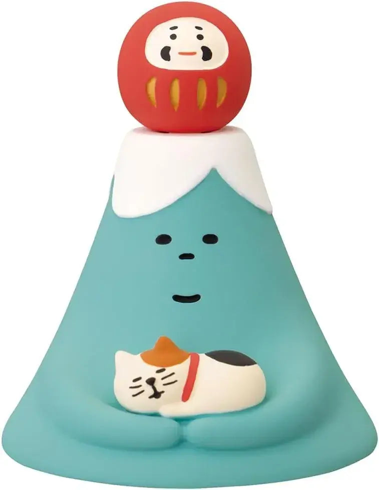 Decole Cat Friendly Octopus Figurine - Mt. Fuji Suyuya Kittens W6.4 D6.2 H7.7 - 4527749296038