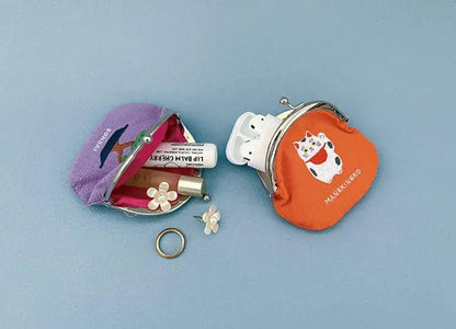 Decole Embroidered Coin Purse Pouch