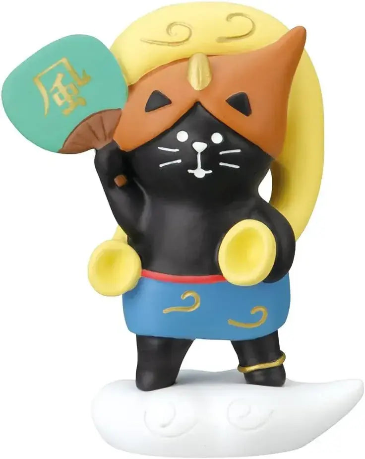 Decole Fujin Cat Black Miniature Figurine