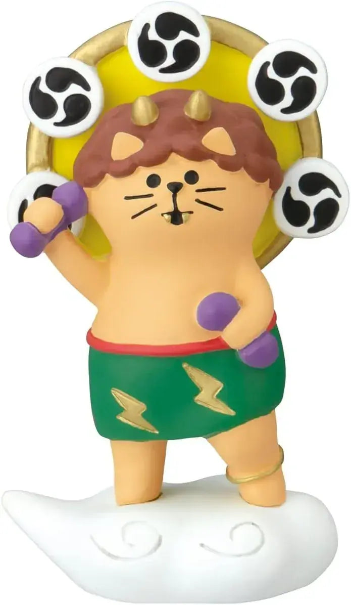 Decole Thunder God Cat Figurine