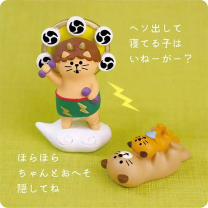Decole Thunder God Cat Figurine