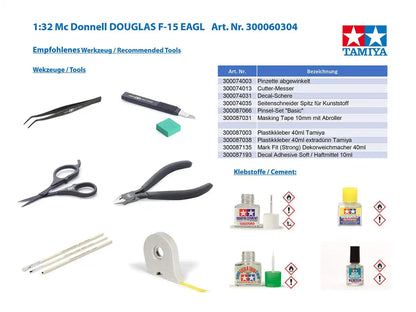 TAMIYA 60304 Mcdonnell Douglas F-15C Eagle 1/32 Scale Kit- Japan Figure Store - #1 Bring To You The Best Japanese Goods