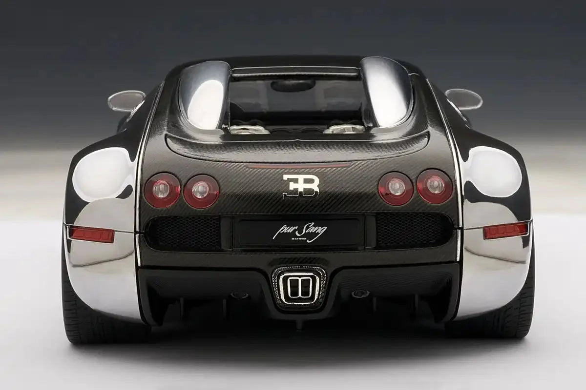 Autoart 1/18 Bugatti Veyron Diecast Model Car Black Aluminum Pur Sang- Japan Figure Store - #1 Bring To You The Best Japanese Goods