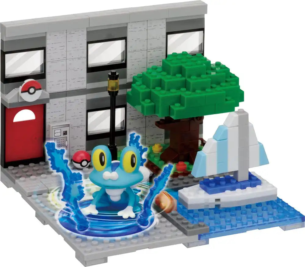 KAWADA Pp-004 Nanoblock Plus Pokemon Froakie Keromatsu Yacht Harbor- Japan Figure Store - #1 Bring To You The Best Japanese Goods