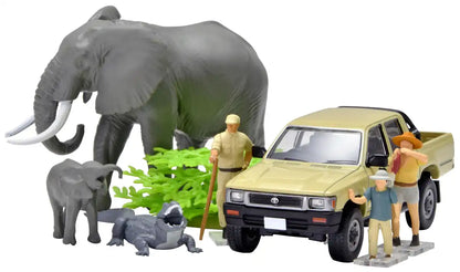 Tomytec Safari 2 Toyota Hilux 4WD Pickup Double Cab Model Set- Japan Figure Store - #1 Bring To You The Best Japanese Goods