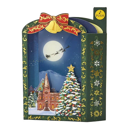 Sanrio Christmas Card - Santa Flying & Playing Handbells - Melody Joy To The World- Japan Figure Store - #1 Bring To You The Best Japanese Goods