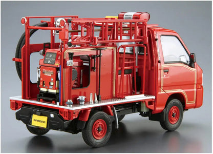 AOSHIMA The Model Car 1/24 Subaru Tt2 Sambar Fire Engine '11 Plastic Model- Japan Figure Store - #1 Bring To You The Best Japanese Goods