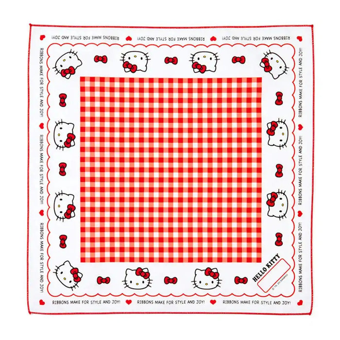 SANRIO Lunch Cloth Hello Kitty Gingham- Japan Figure Store - #1 Bring To You The Best Japanese Goods