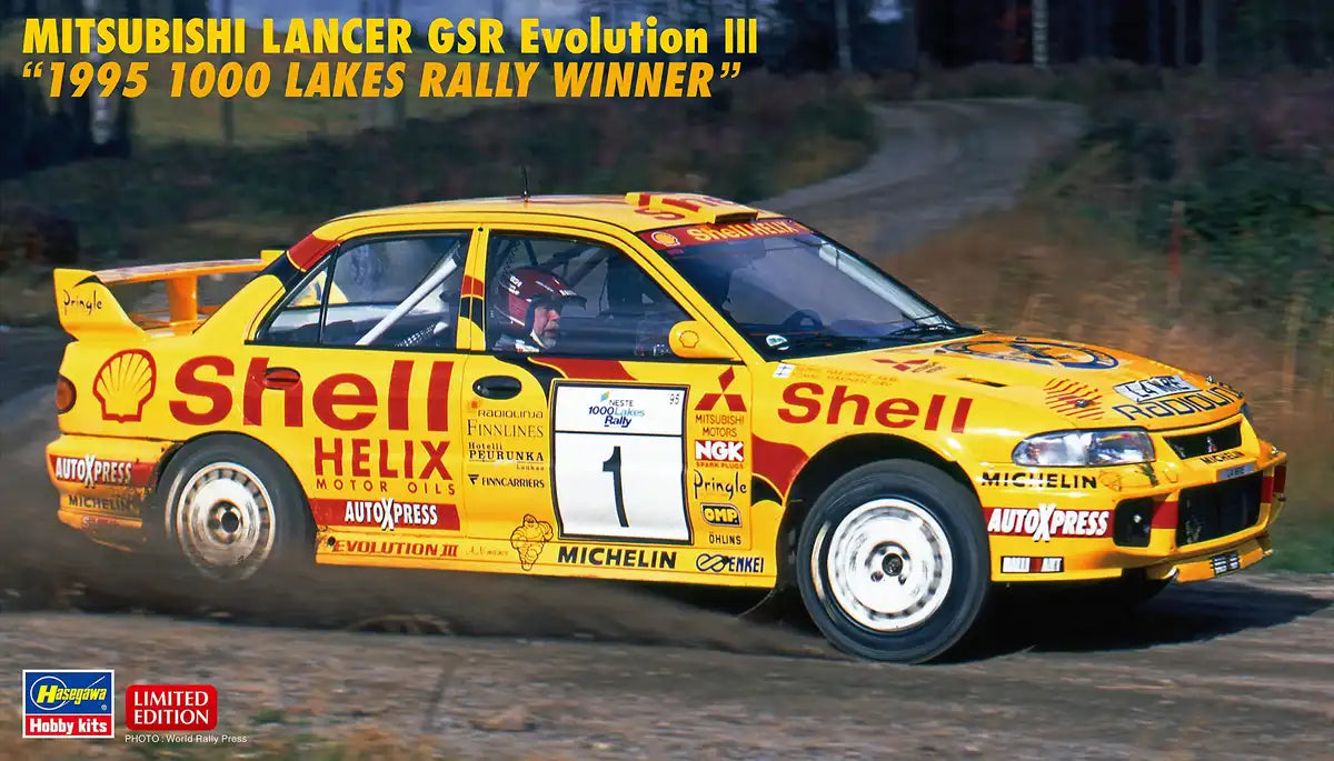 HASEGAWA - 1/24 Mitsubishi Lancer Gsr Evolution Iii '1995 1000 Lakes Rally Winner' Plastic Model- Japan Figure Store - #1 Bring To You The Best Japanese Goods