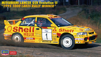 HASEGAWA - 1/24 Mitsubishi Lancer Gsr Evolution Iii '1995 1000 Lakes Rally Winner' Plastic Model- Japan Figure Store - #1 Bring To You The Best Japanese Goods