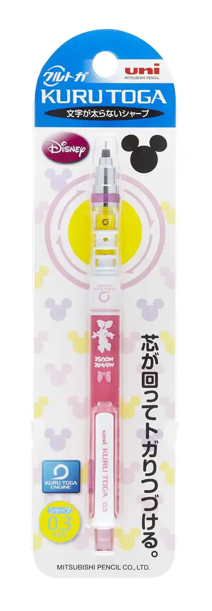 MITSUBISHI PENCIL Uni Kuru Toga Mechanical Pencil 0.3Mm Disney Minnie Mouse- Japan Figure Store - #1 Bring To You The Best Japanese Goods
