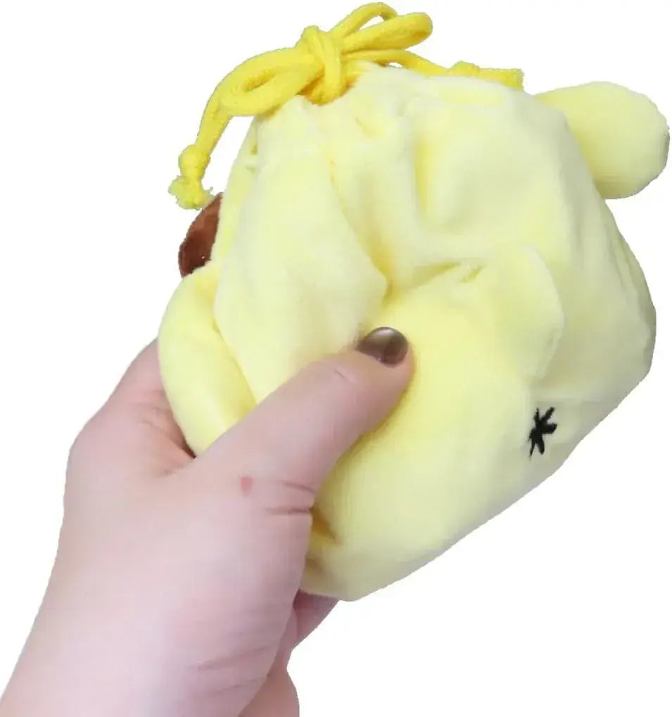 Ensky Pom Pom Purin Mofu Face Drawstring Bag
