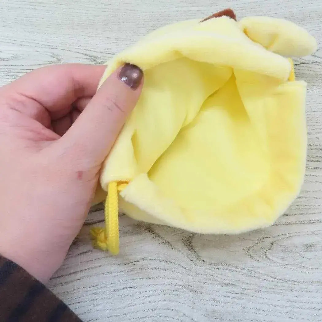 Ensky Pom Pom Purin Mofu Face Drawstring Bag