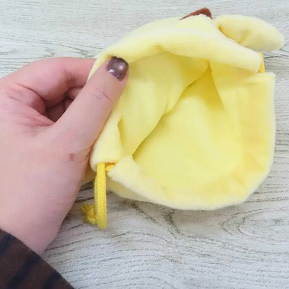 Ensky Pom Pom Purin Mofu Face Drawstring Bag