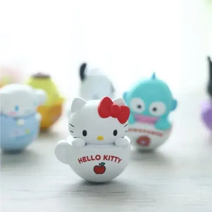 Ensky Sanrio Characters Wobbling Roly Poly Figures 6 Box Set