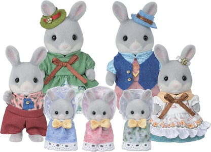 Epoch Sylvanian Families Flying Squirrel Siblings Doll Set - 40th Anniv. Cotton Tail Rabbit Family - 4905040160607
