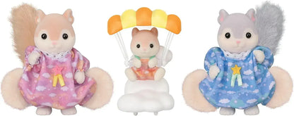 Epoch Sylvanian Families Flying Squirrel Siblings Doll Set - Momonga 4 Pcs - 4905040162632