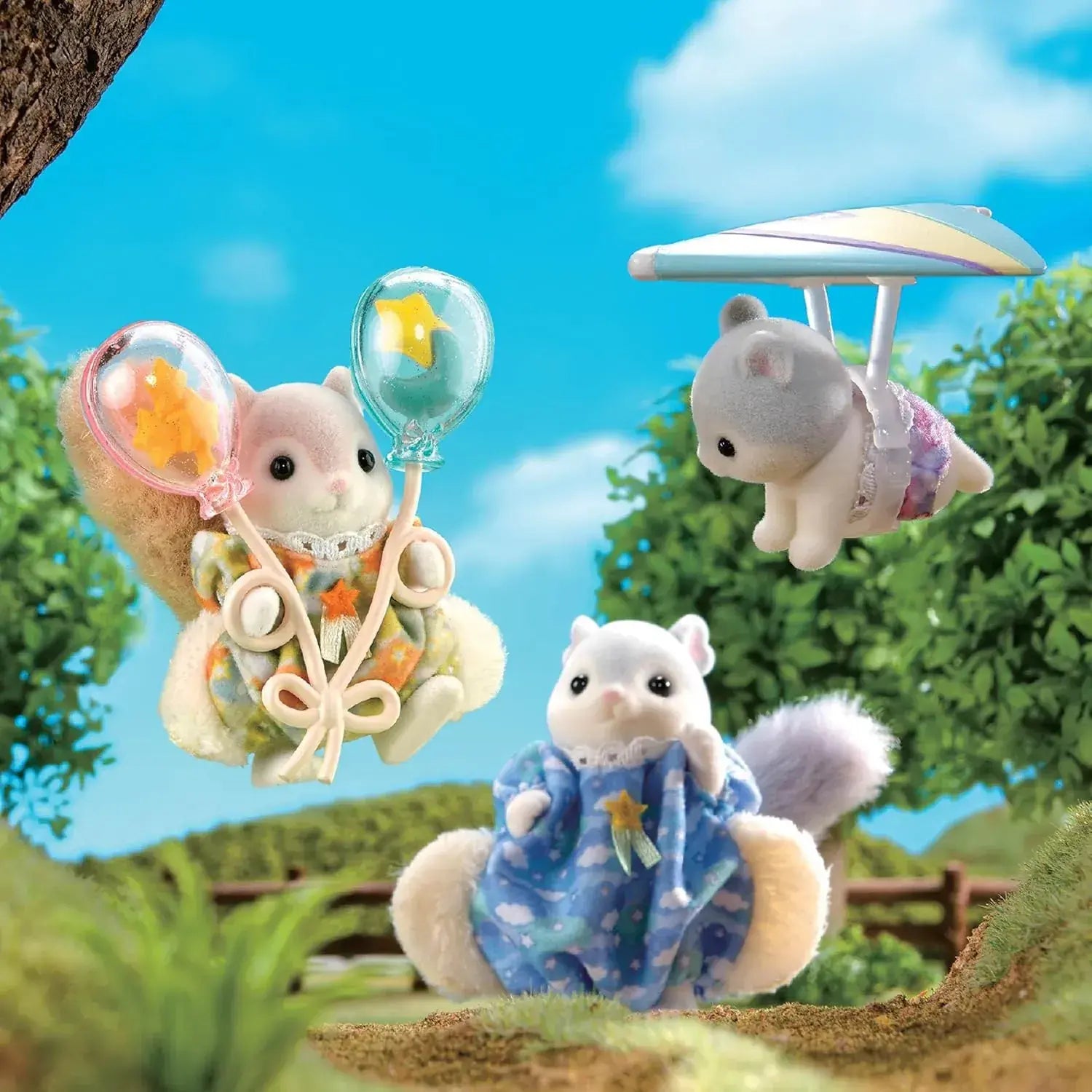 Epoch Sylvanian Families Flying Squirrel Siblings Doll Set