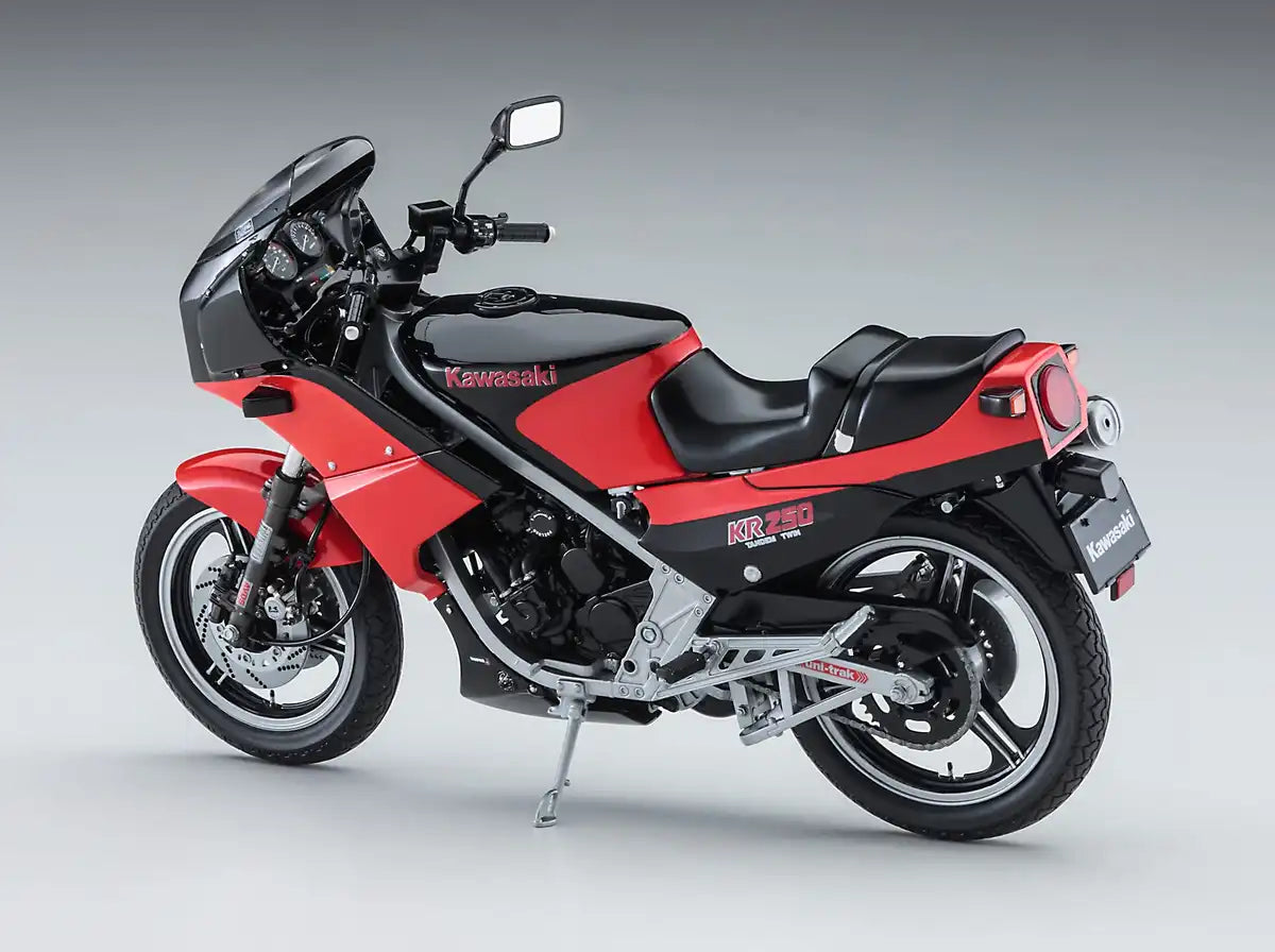 Hasegawa 1/12 Kawasaki Kr250 (Kr250A) Black / Red Japanese Plastic Motorcycle- Japan Figure Store - #1 Bring To You The Best Japanese Goods