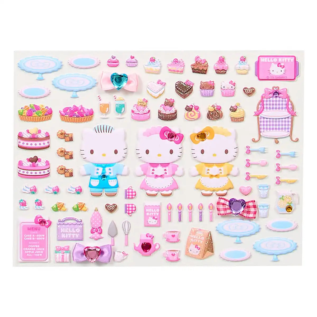 Sanrio Hello Kitty Playable Sticker Set for Kids Ages 3+ Paper Backed