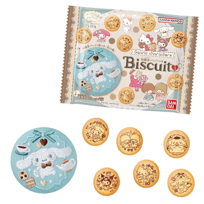 Bandai Sanrio Embroidered Can Badge Biscuit Candy Toy Box Set of 12