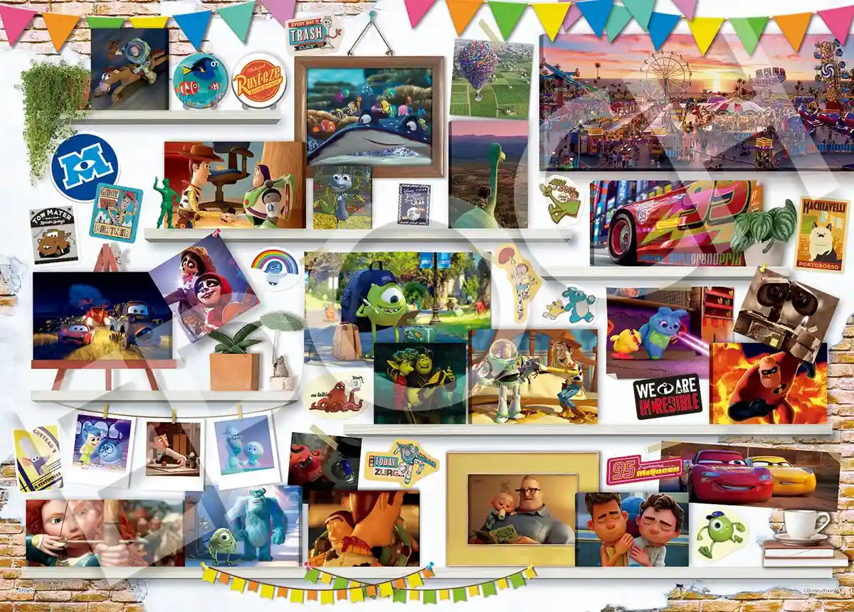 Epoch 500pc Disney/Pixar Jigsaw Puzzle Collage 38x53cm 74-301 w/Glue & Spatula- Japan Figure Store - #1 Bring To You The Best Japanese Goods