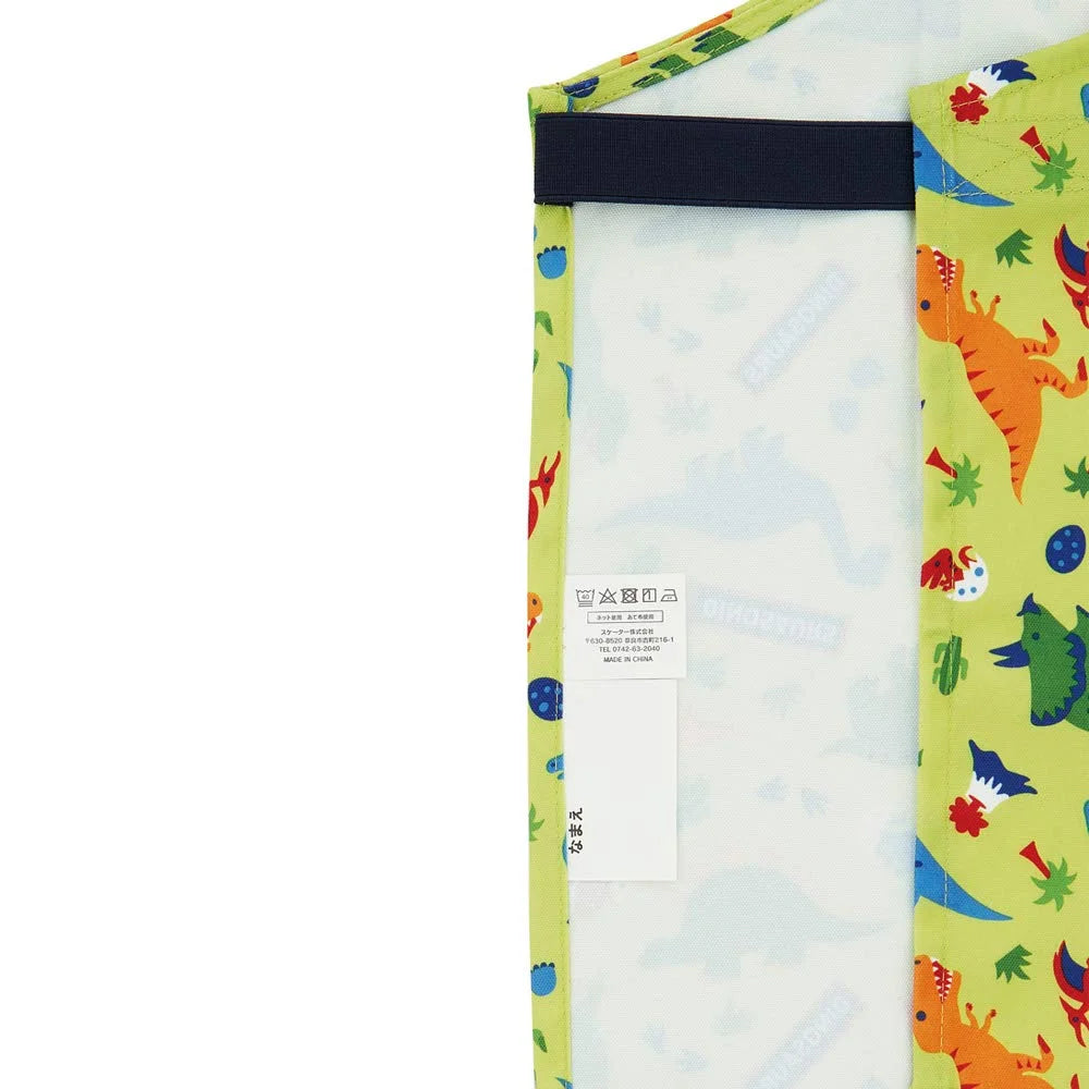 Skater Dinosaur 3-Piece Set - Kindergartener's Meal Apron Bib and Drawstring Bag- Japan Figure Store - #1 Bring To You The Best Japanese Goods