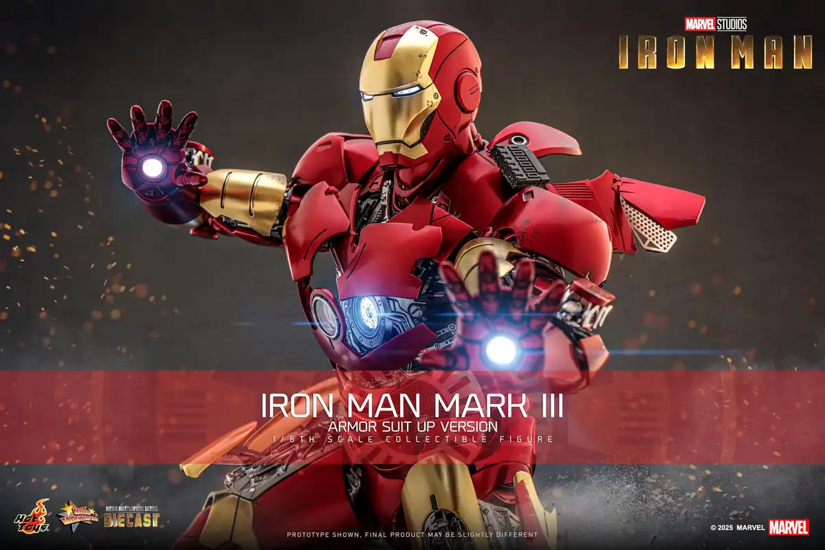 Hot Toys Movie Masterpiece Diecast Iron Man Mark III 1/6 Scale Figure