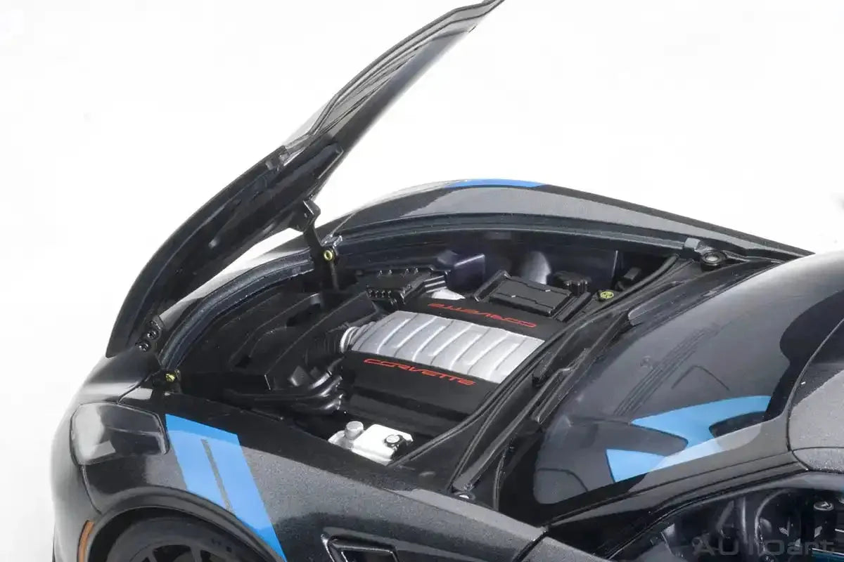 Autoart 1/18 Corvette C7 Gransport Gray/Black/Blue Hashmark- Japan Figure Store - #1 Bring To You The Best Japanese Goods