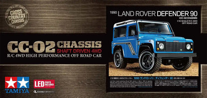 Tamiya 1/10 RC Car Land Rover Defender 90 CC-02 Chassis 58700- Japan Figure Store - #1 Bring To You The Best Japanese Goods