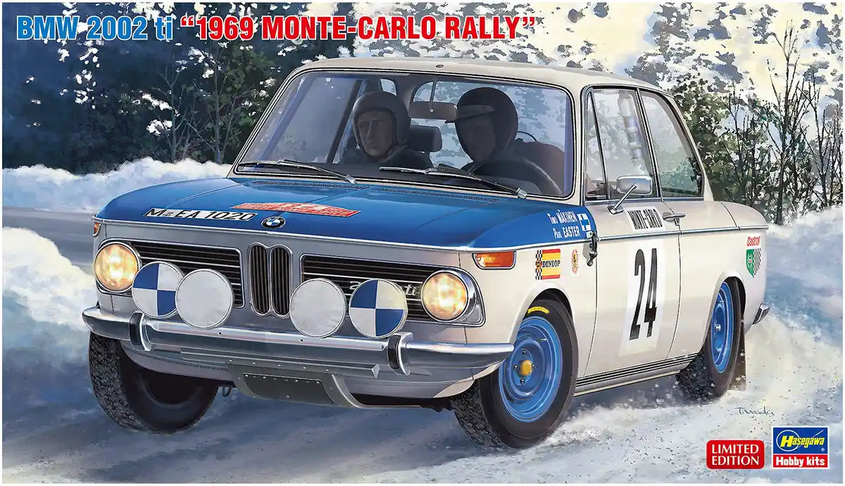 Hasegawa 20332 BMW 2002 Ti 1969 Monte Carlo Rally 1/24 Japanese Scale Car Model- Japan Figure Store - #1 Bring To You The Best Japanese Goods