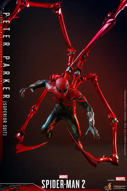 Hot Toys Marvel Spider-Man 2 Peter Parker 1/6 Scale Superior Suit Figure