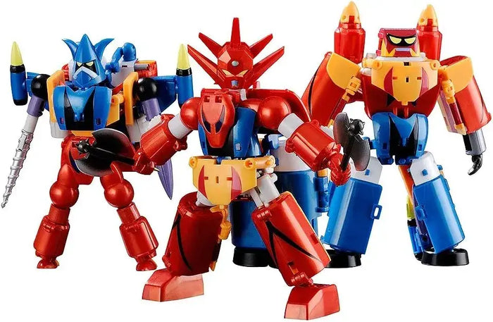Freeing Getter Robo G Dynamic Change Plastic Painted Figure 4.9in