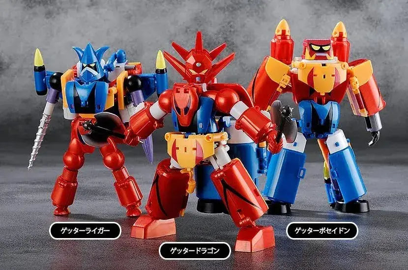 Freeing Getter Robo G Dynamic Change Plastic Painted Figure 4.9in