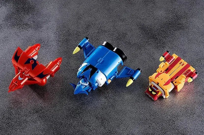 Freeing Getter Robo G Dynamic Change Plastic Painted Figure 4.9in