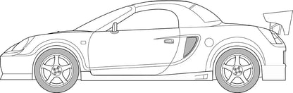 Fujimi 1/24 Toyota MR-S GT W-wing Plastic Model