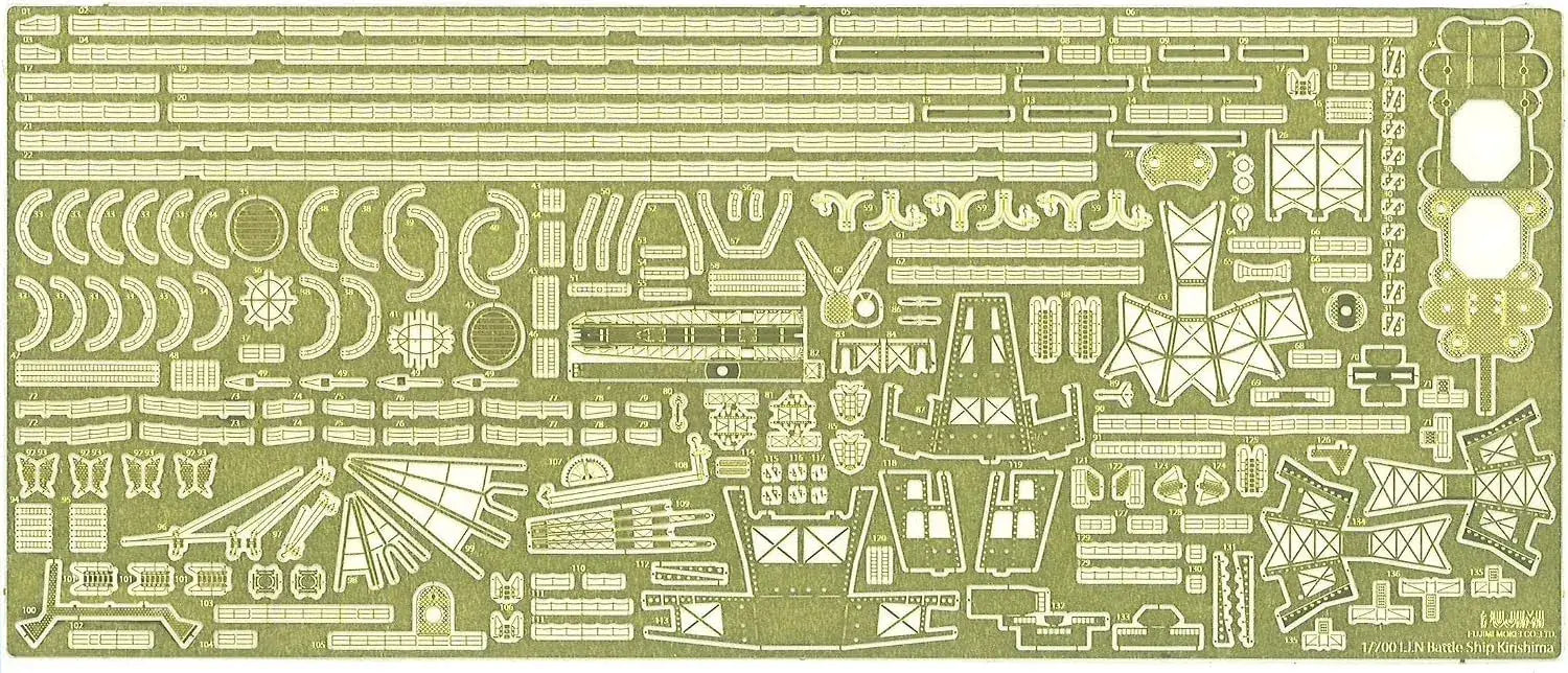 Fujimi 1/700 Japanese Battleship Kirishima Full Hull Model PE