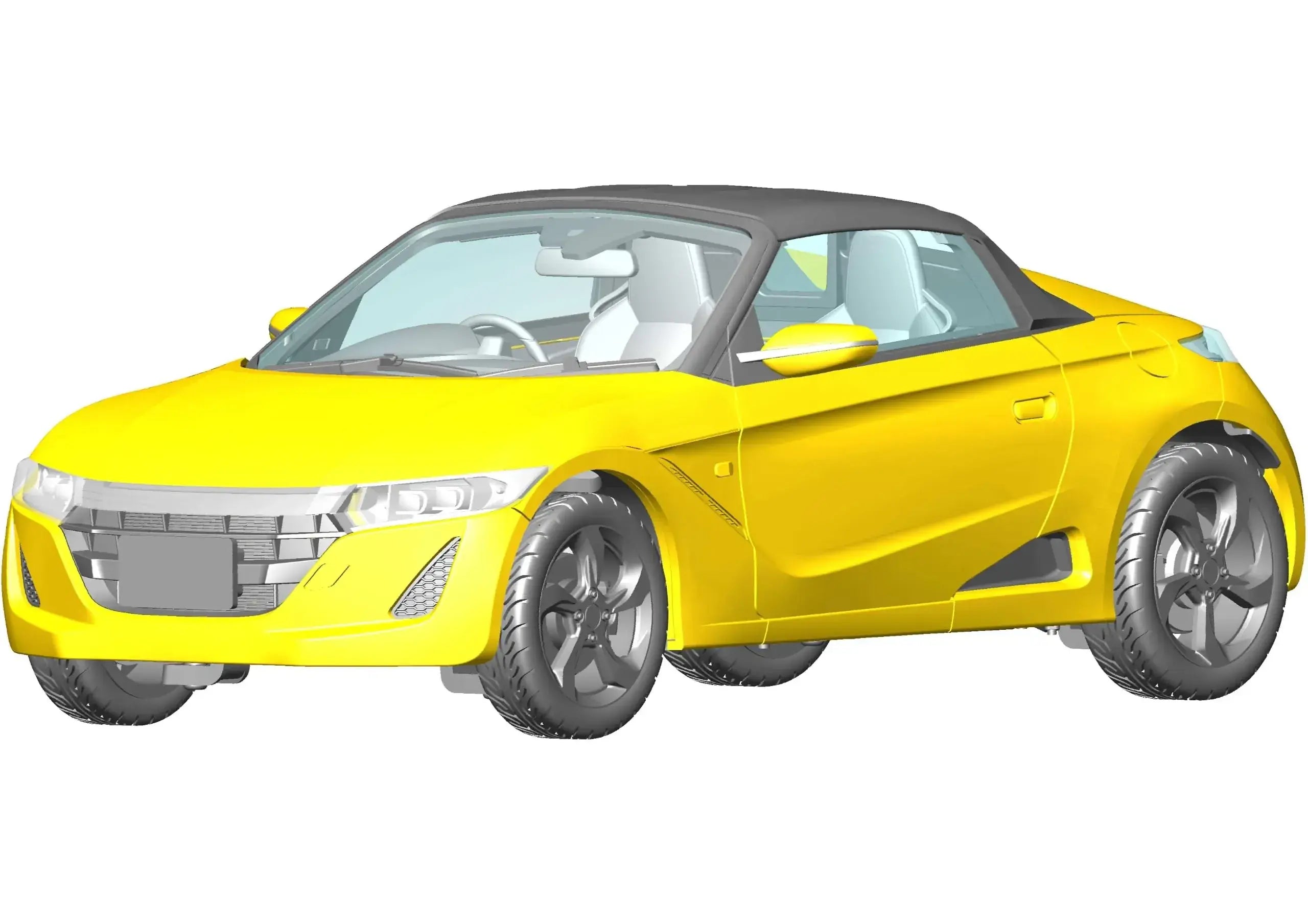 Fujimi Model 124 Honda S660 Early Type Alpha Yellow Kit