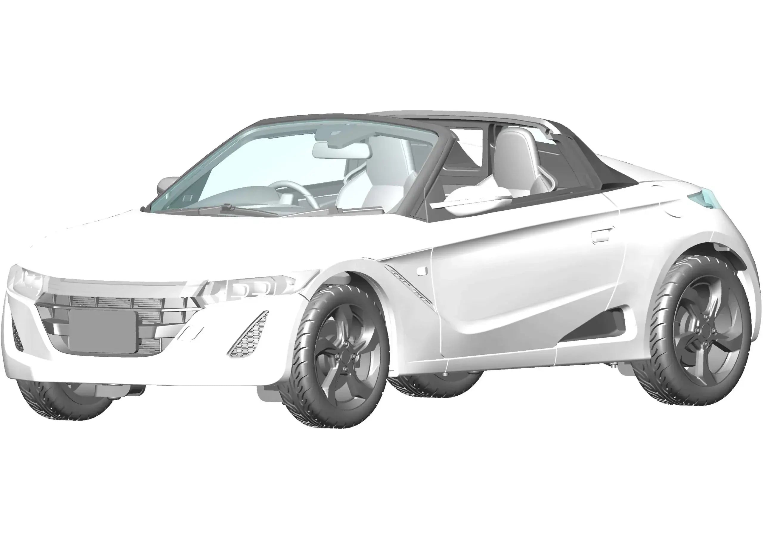 Fujimi Model Honda S660 Early Alpha Kit White Pearl Hobbyists