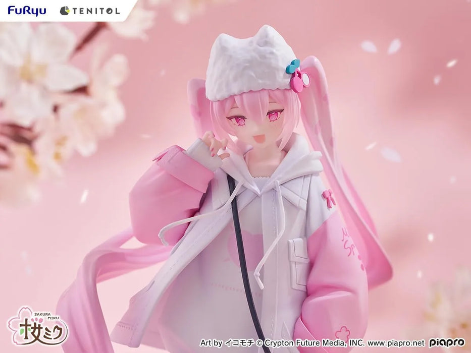 Fuyu Tenitol Sakura Miku Cool Style Petit Figure 7.5 Inches Painted Plastic Model Vendor