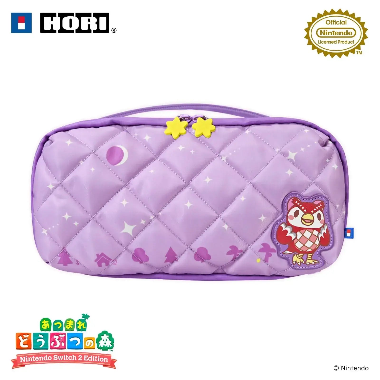 Hori Animal Crossing Quilted Medium Pouch for Switch 2