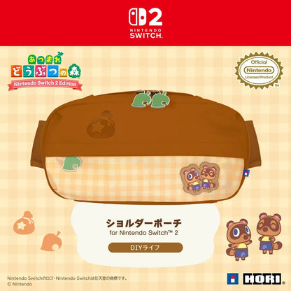 Hori Animal Crossing Shoulder Pouch for Nintendo Switch 2 DIY Life